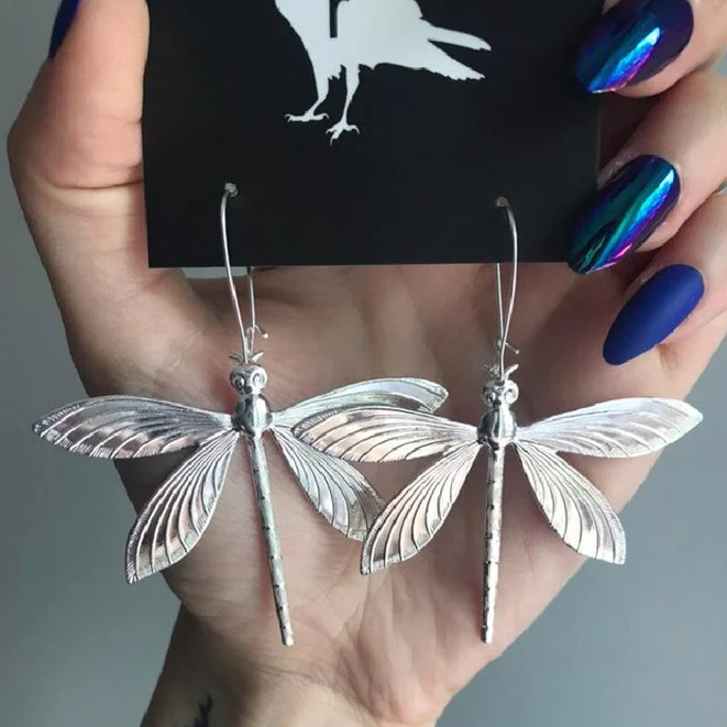 Elowen | Whispering Wings | Vintage Silver Earrings