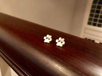 Serenelle | Paw Print Remembrance | Stainless Steel Earrings