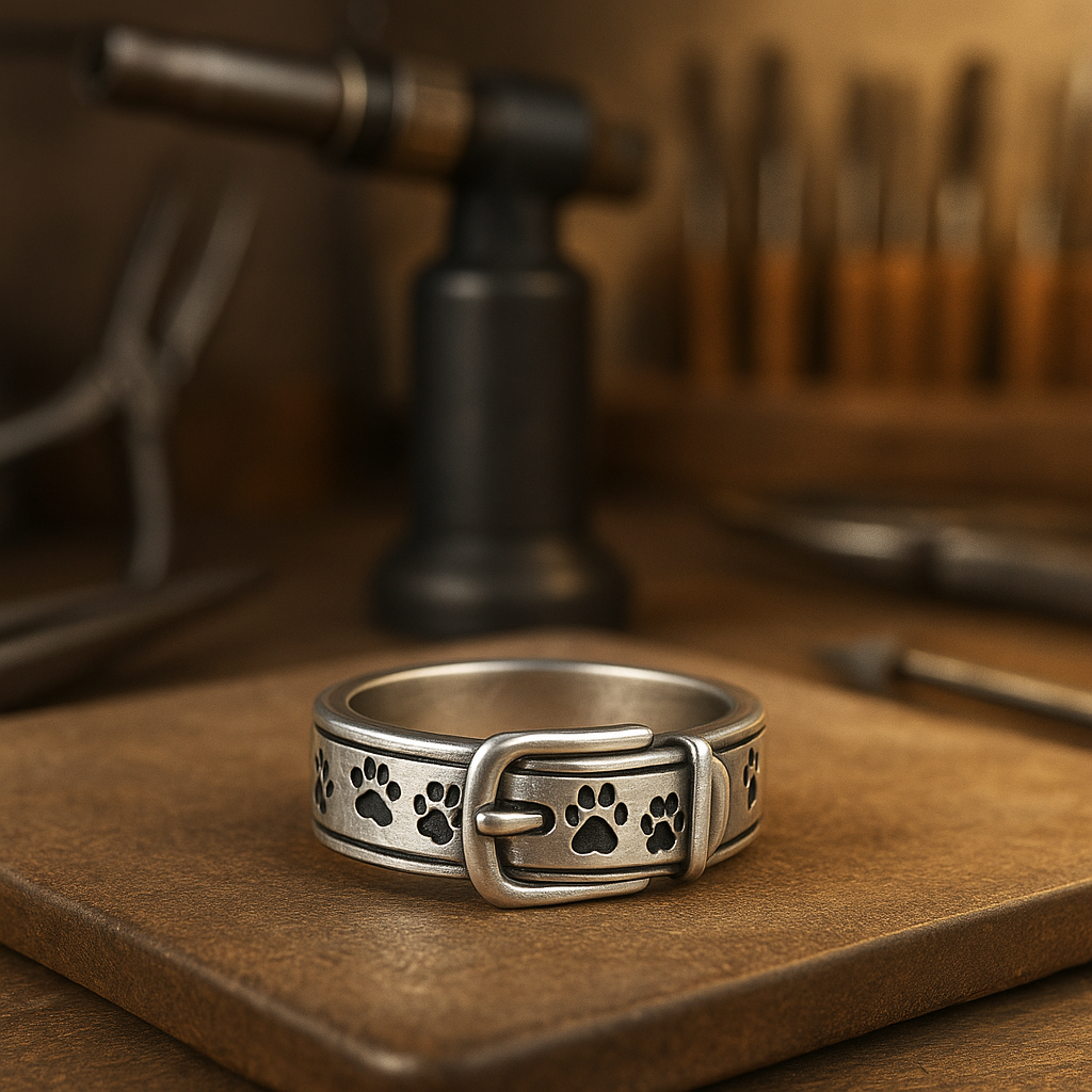 Pawfect Collar | Dog-Inspired Ring | Chic Companion Statement