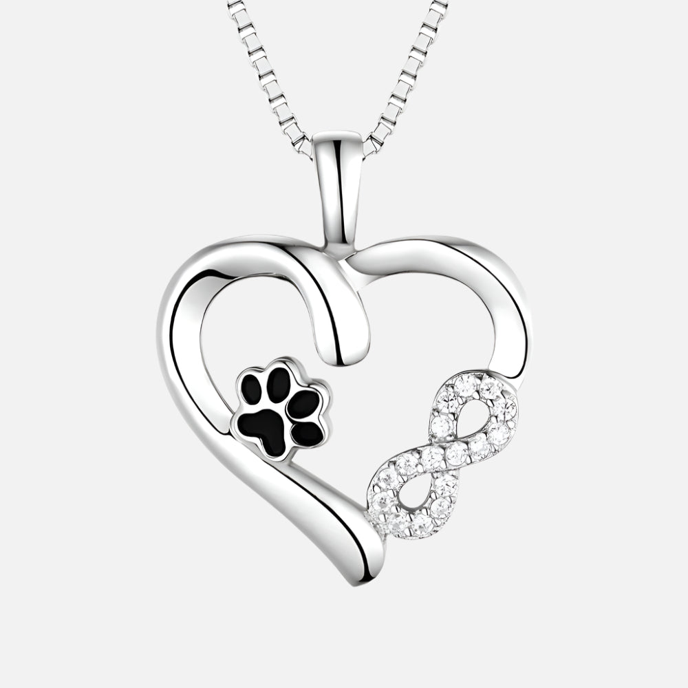 EverPaw Infinity | Paw Print Heart | Necklace