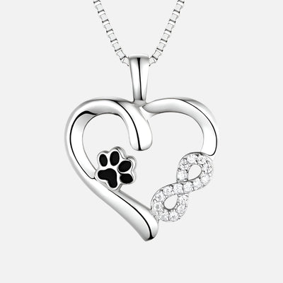 EverPaw Infinity | Paw Print Heart | Necklace