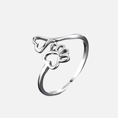 Amora | Paw Print Promise | Sterling Silver Ring