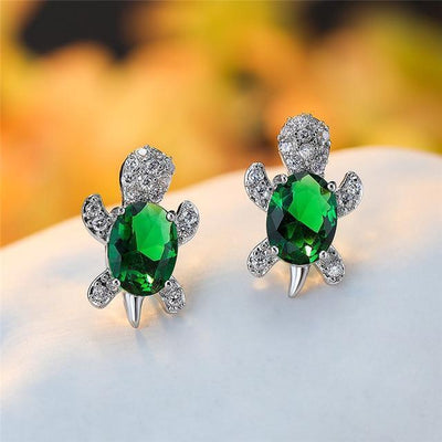 Ocean’s Trace | Sterling Silver | Sea Turtle Earrings