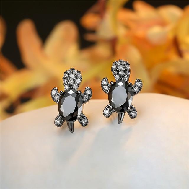 Ocean’s Trace | Sterling Silver | Sea Turtle Earrings